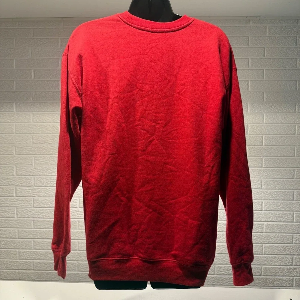 Disney Minnie Mouse Red Graphic Print Crew Neck Sweatshirt Pullover - Picture 2 of 3